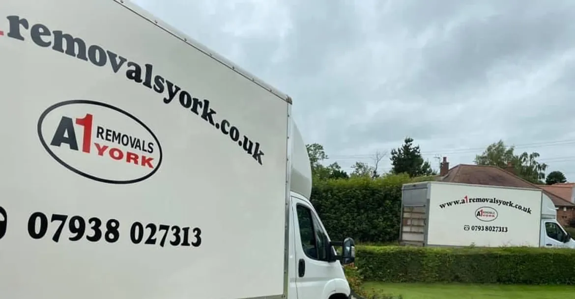 Close up of an A1 Removals York van